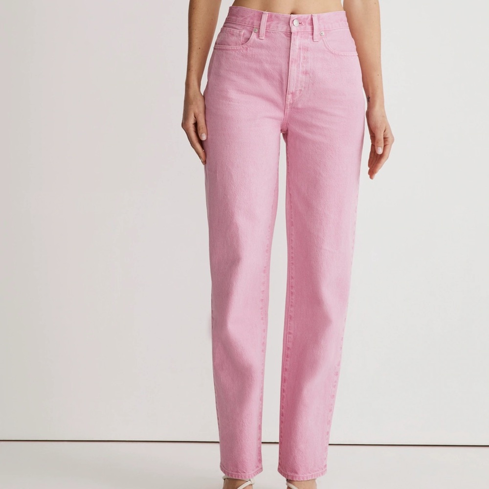 Madewell Baggy Straight Jeans Pink